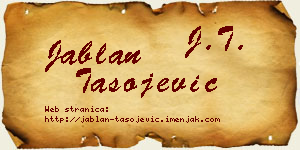 Jablan Tasojević vizit kartica